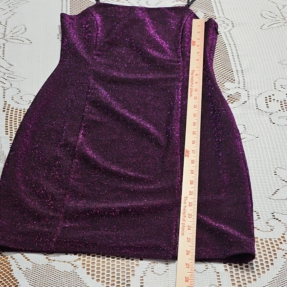 Lulu's Glittering Purple Mini Dress - Picture 4 of 13